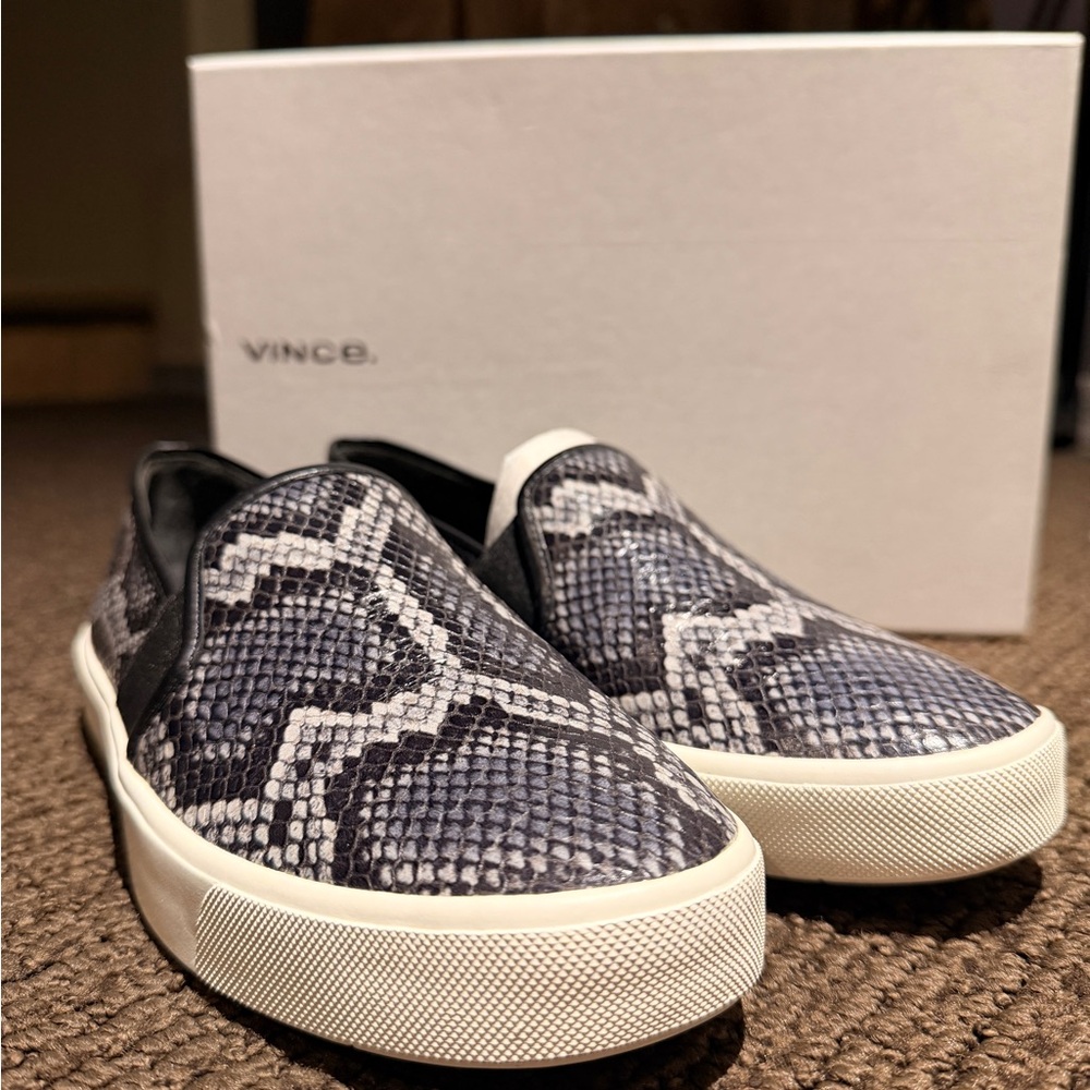 $250- $275 Vince 'Blair-5' Slip-On Sneakers - Granite Snake Print, 6 NIB - Picture 2 of 7